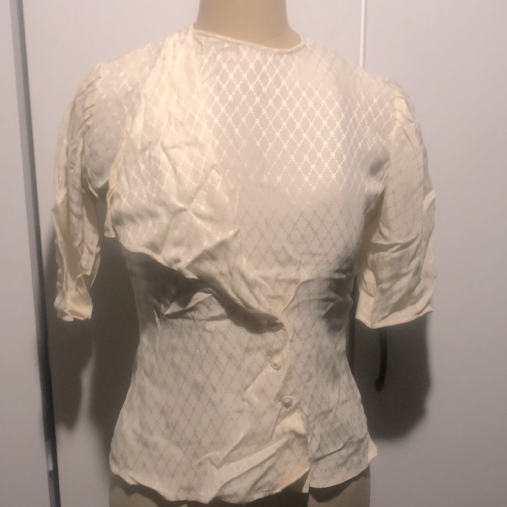 Vintage Ungaro silk cream blouse